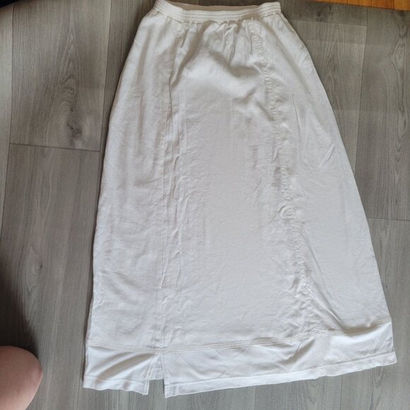 David Dart Collection White Linen Maxi Skirt P - Picture 3 of 8